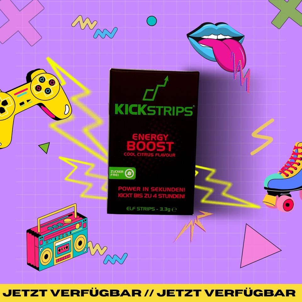 KICKSTRIPS ENERGY BOOST Cool Citrus Packung